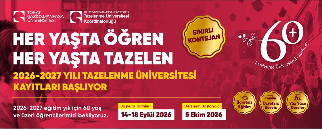 Tazelenme Üniversitesi Kayıtları Başlıyor...
